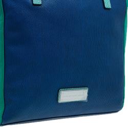 Pre Owned Marc by Marc Jacobs Blue/Green Lizard Stamped Take Me Tote 