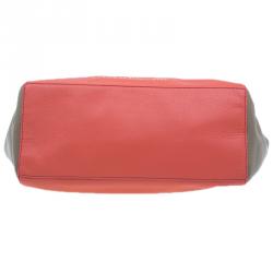 Pre Owned حقيبة مارك باي مارك جاكوبس واتس ذا تي وردي جلد ثنائي اللون