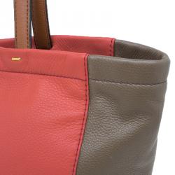 Pre Owned حقيبة مارك باي مارك جاكوبس واتس ذا تي وردي جلد ثنائي اللون