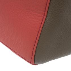 Pre Owned حقيبة مارك باي مارك جاكوبس واتس ذا تي وردي جلد ثنائي اللون