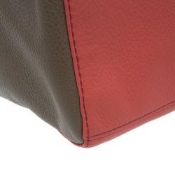 Pre Owned حقيبة مارك باي مارك جاكوبس واتس ذا تي وردي جلد ثنائي اللون