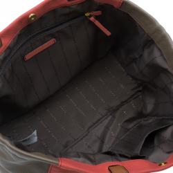 Pre Owned حقيبة مارك باي مارك جاكوبس واتس ذا تي وردي جلد ثنائي اللون