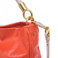 Pre Owned Marc by Marc Jacobs Orange Patent Leather Too Hot To Handle Hobo
