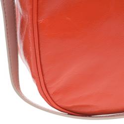 Pre Owned Marc by Marc Jacobs Orange Patent Leather Too Hot To Handle Hobo