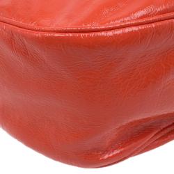 Pre Owned Marc by Marc Jacobs Orange Patent Leather Too Hot To Handle Hobo