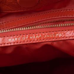 Pre Owned Marc by Marc Jacobs Orange Patent Leather Too Hot To Handle Hobo