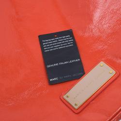 Pre Owned Marc by Marc Jacobs Orange Patent Leather Too Hot To Handle Hobo