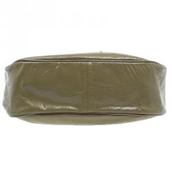 Pre Owned Marc by Marc Jacobs Olive Green Patent Leather Too Hot To Handle Hobo