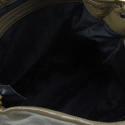 Pre Owned Marc by Marc Jacobs Olive Green Patent Leather Too Hot To Handle Hobo