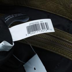 Pre Owned Marc by Marc Jacobs Olive Green Patent Leather Too Hot To Handle Hobo