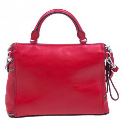 Pre Owned Marc by Marc Jacobs Red Goatskin Leather Serpentine Shoulder Bag