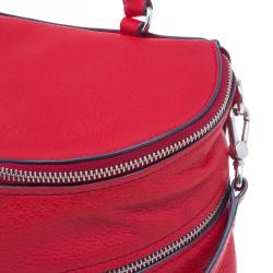 Pre Owned Marc by Marc Jacobs Red Goatskin Leather Serpentine Shoulder Bag