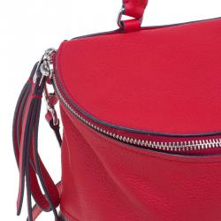 Pre Owned Marc by Marc Jacobs Red Goatskin Leather Serpentine Shoulder Bag
