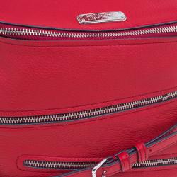 Pre Owned Marc by Marc Jacobs Red Goatskin Leather Serpentine Shoulder Bag