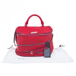 Pre Owned Marc by Marc Jacobs Red Goatskin Leather Serpentine Shoulder Bag