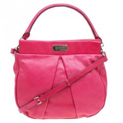 Pre Owned Marc by Marc Jacobs Pink Leather Marchive Hilli Hobo