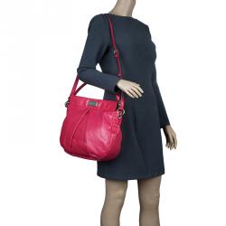 Pre Owned Marc by Marc Jacobs Pink Leather Marchive Hilli Hobo
