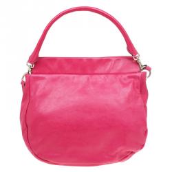 Pre Owned Marc by Marc Jacobs Pink Leather Marchive Hilli Hobo