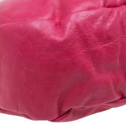 Pre Owned Marc by Marc Jacobs Pink Leather Marchive Hilli Hobo