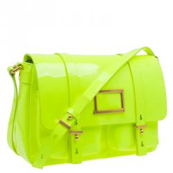 Pre Owned حقيبة كروس مارك باي مارك جاكوبس ويردي سيفتي جلد أصفر لامع 