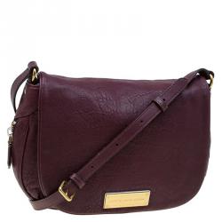 Pre Owned Marc by Marc Jacobs Burgundy Leather Washed Up The Nash Cross Body Bag