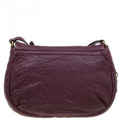 Pre Owned Marc by Marc Jacobs Burgundy Leather Washed Up The Nash Cross Body Bag