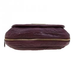 Pre Owned Marc by Marc Jacobs Burgundy Leather Washed Up The Nash Cross Body Bag