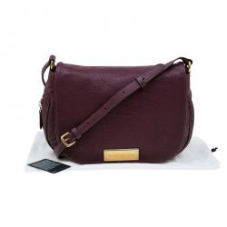 Pre Owned Marc by Marc Jacobs Burgundy Leather Washed Up The Nash Cross Body Bag