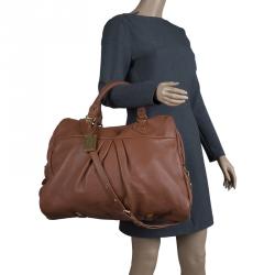Pre Owned Marc by Marc Jacobs Brown Leather Classic Q Delancey Weekender Bag