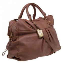 Pre Owned Marc by Marc Jacobs Brown Leather Classic Q Delancey Weekender Bag