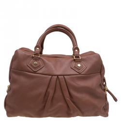 Pre Owned Marc by Marc Jacobs Brown Leather Classic Q Delancey Weekender Bag