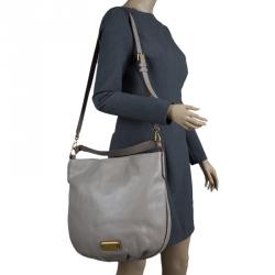 Pre Owned Marc by Marc Jacobs Grey Leather New Q Hillier Hobo