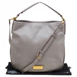Pre Owned Marc by Marc Jacobs Grey Leather New Q Hillier Hobo