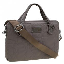 Pre Owned Marc By Marc Jacobs Quartz Brown Nylon Pretty 13'' Laptop Bag