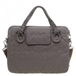 Pre Owned Marc By Marc Jacobs Quartz Brown Nylon Pretty 13'' Laptop Bag