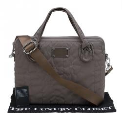Pre Owned Marc By Marc Jacobs Quartz Brown Nylon Pretty 13'' Laptop Bag