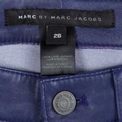 Pre Owned بنطلون جينز سكيني مارك باي مارك جاكوبس بنفسجي جلد خروف S