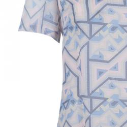 Pre Owned Marc by Marc Jacobs Geometric Printed Top S