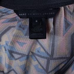 Pre Owned Marc by Marc Jacobs Geometric Printed Top S