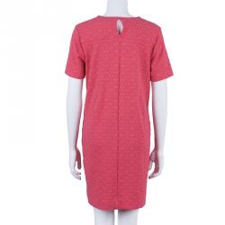 Pre Owned Marc by Marc Jacobs Hot Pink Textured Shift Dress M