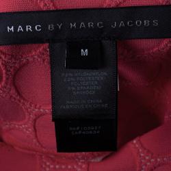 Pre Owned Marc by Marc Jacobs Hot Pink Textured Shift Dress M