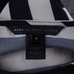 Pre Owned Marc by Marc Jacobs Monochrome Striped Top S