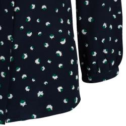 Pre Owned Marc by Marc Jacobs Navy Blue Printed Blouse S