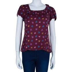 Marc by Marc Jacobs Purple Floral Top M