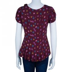 Marc by Marc Jacobs Purple Floral Top M
