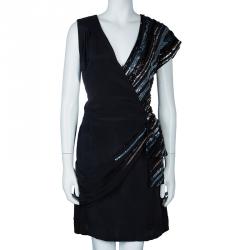 Pre Owned Marc by Marc Jacobs Black Sequin Dress L
