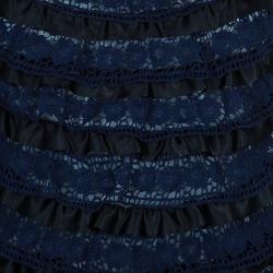 Pre Owned فستان مارك باي مارك جاكوبس دانتيل أسود مدرج XS