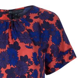 Pre Owned Marc by Marc Jacobs Floral Print Silk Top M