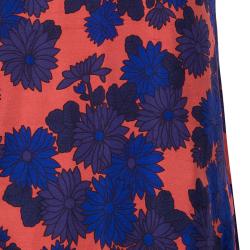 Pre Owned Marc by Marc Jacobs Floral Print Silk Top M