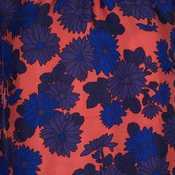 Pre Owned Marc by Marc Jacobs Floral Print Silk Top M